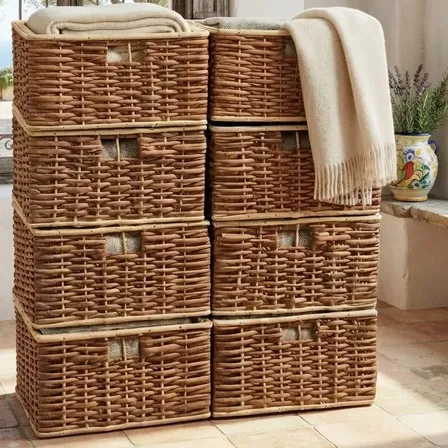 Canastos ,cajón, Cestos De Mimbre 40x30x20 X 8 Unidades