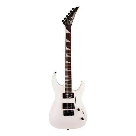 Guitarra eléctrica Jackson JS Series JS22 DKA dinky de álamo 2018 snow white brillante con diapasón de amaranto