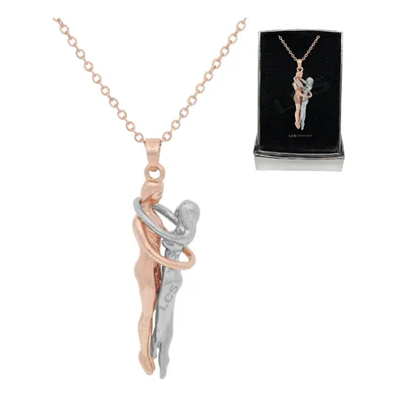 Collar Abrazo Infinito Baño Oro 18k + Estuche De Regalo