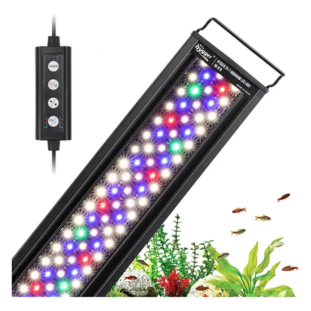 Hygger Lámpara Para Pecera 5 Brillo 7 Colores 76-90cm Con Temporizador Y Modo 24/7 Para Acuario De Agua Dulce Y Plantas