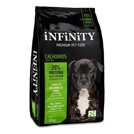 Infinity perro cachorro alimento bolsa de 10kg