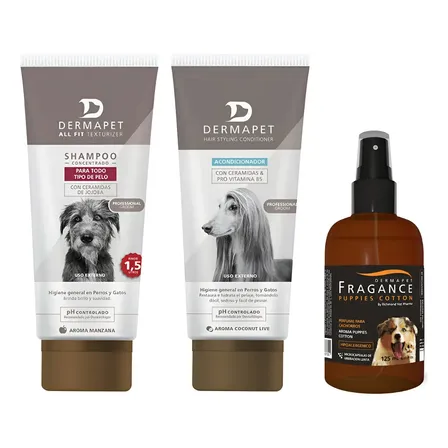 Shampoo All Fit + Acondic. + Fragancia Puppies 125ml Full Shampoo All Fit - Acodic. 250ml - Fragancia Puppies 125ml