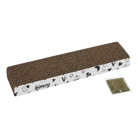 Rascador Gato Gatito Carton Hierba Kimey Simplen9 Afila Uña Blanco