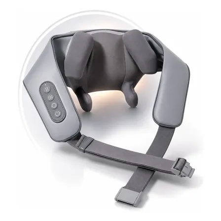Masajeador Cuello Cervical Portatil Inalámbrico Relajación Gris