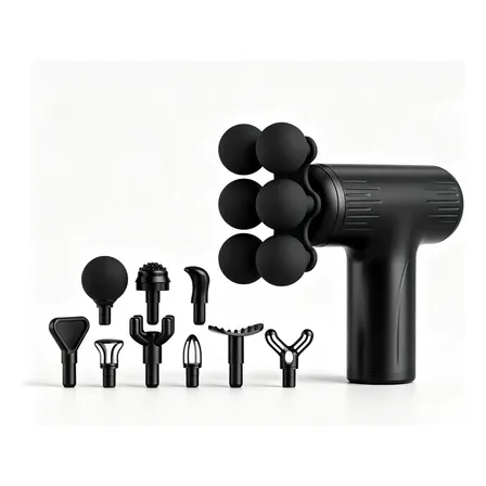 Masajeador Muscular Portátil 10 En 1 Recargable Negro