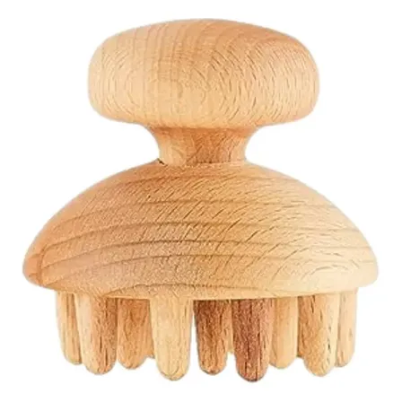 Masajeador P/maderoterapia Modelo Champignon Madera Natural