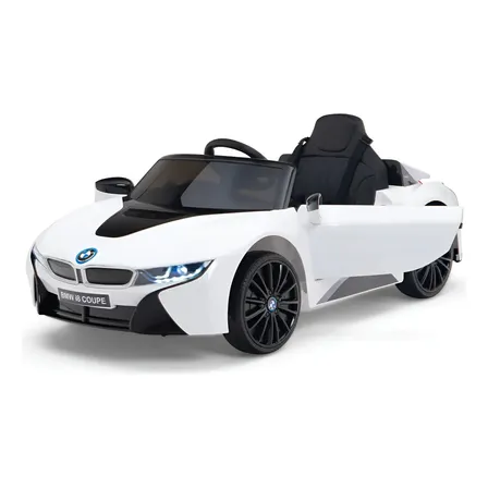 Auto A Bateria Electrico Bmw I8 12v Cuero + Goma + Control Blanco