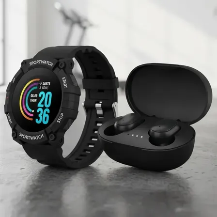 Combo! Auriculares A6s Bluetooth + Smartwatch Fd68 Premium