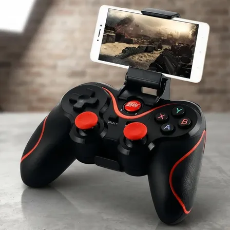 Joystick Inalambrico Bluetooth Suono Pc Celular Android Ios Negro