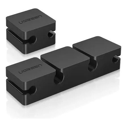 Organizador De Cables 3 + 1 Para 6 Cables Silicona 3m Ugreen Negro