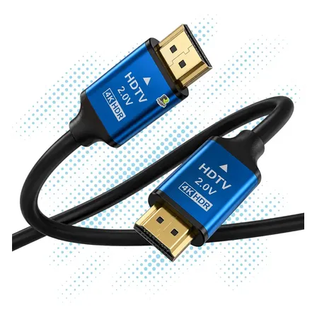 Cable HDMI A HDMI 2.0 Macho 3 Metros 4K UHD Punta Oro TV Smart PC GK