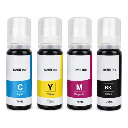 Pack X 4 Tintas Alternativas Para Epson L1110, L1210, L1250 Para Ecotank L1250