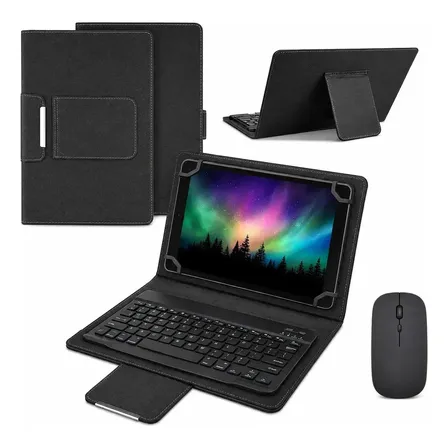 Funda Con Teclado Y Mouse Para Tablet Lenovo Tab K10 / K11 Negro