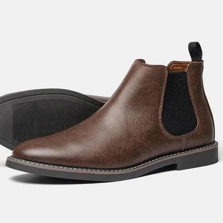 Botas Chelsea Hombre Clásicas Casuales Bordó 42