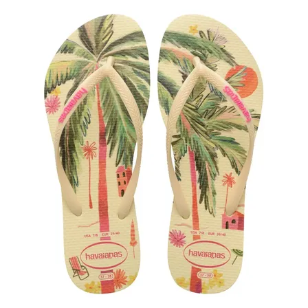 Ojotas Havaianas Slim Summer Bliss Mujer Buttercream Multicolor 37/38
