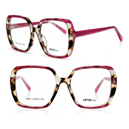 Marcos Anteojos Lentes Aptos Receta Grande Mujer Con Estuche Rosa