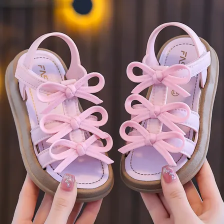 Sandalias Para Niñas, Lazos Para Niñas Pequeñas, Sandalias F Pink 30 Eu