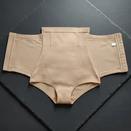 Bombacha Trusa Reductora Con Faja Y Ballenas Beige Xxl