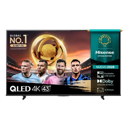 Smart TV de 43" Hisense Q6QV 43Q6QV con pantalla QLED 4K