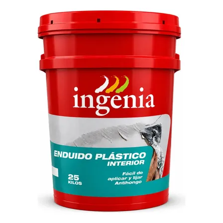 Enduido Interior Ingenia 25 Kg Facil Lijado Rapido Secado