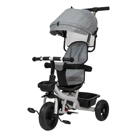 Triciclo Bebé Cosco Kids Mini Explorer Gira 360° Gris
