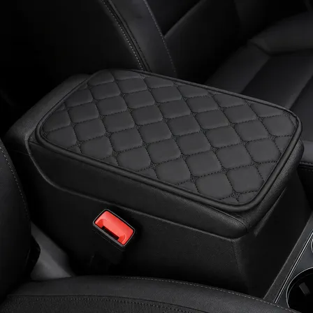 Funda Acolchada Para Apoyabrazos De Consola Central De Auto En Cuero Matelaseado