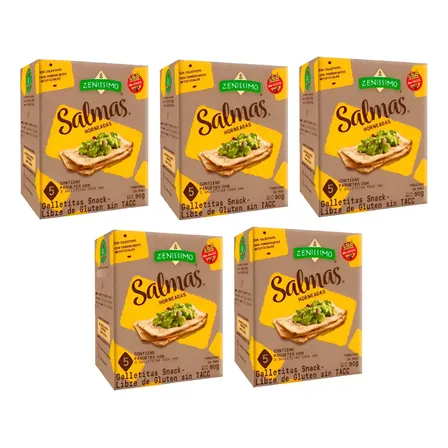 Pack X 5 Galletitas Salmas Zenissimo - Mercado De Galletitas
