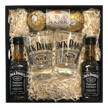 Kit  Regalo Jack Daniels N7 + Shot Jack + Chocolates