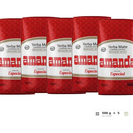 Pack X5 Yerba Amanda Especial 500g | Alacenaco