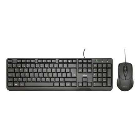 Kit Teclado y Mouse Trust Ziva Multimedia para Win y Mac Negro