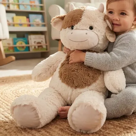 Peluche Importado De Vaquita Gigante De 1 Metro Patas Largas Marrón Claro