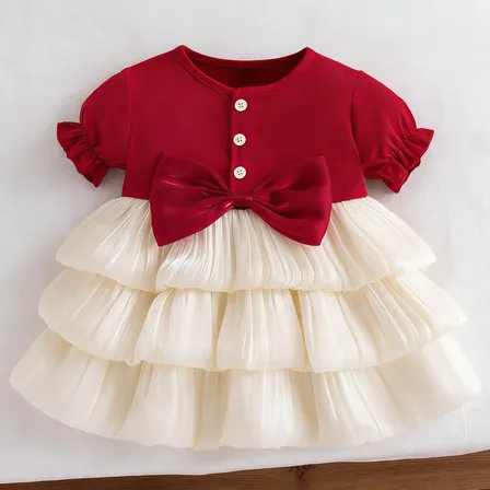 Vestido Tutú Cumpleaños Bebé Niña White Xxl/110
