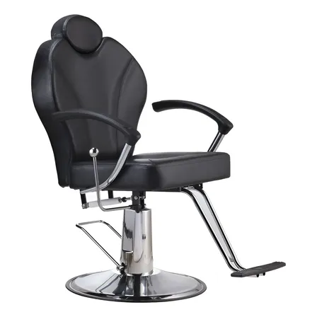 Sillón Reclinable Barbería Peluqueria Wmark Tapizado Cuero