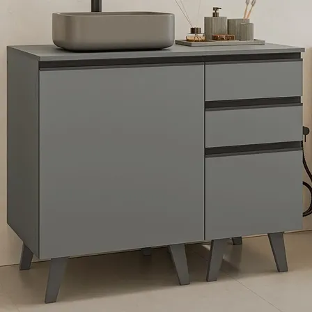 Vanitory Nice Madesa 1 Puerta 3 Cajones 100 Cm