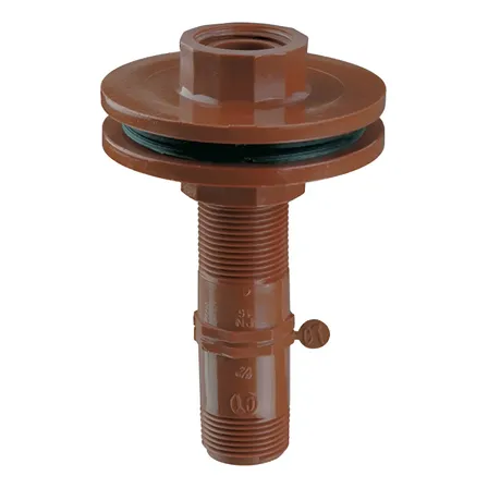 Adaptador Para Tanque 1 1/2    Polipropileno Para Agua Fría. Marrón Brillante