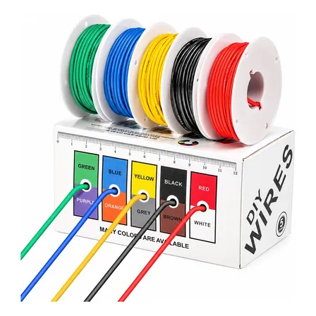 Cable Eléctrico Flexible De Silicona Multifilar 26awg 5x10meter