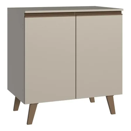 Encimera de cocina 80 cm con 2 puertas con patas Crema Nice Madesa