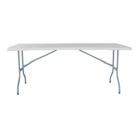 Mesa Plegable Plástica Rectangular 240 cm Laury Camping Playa Blanca