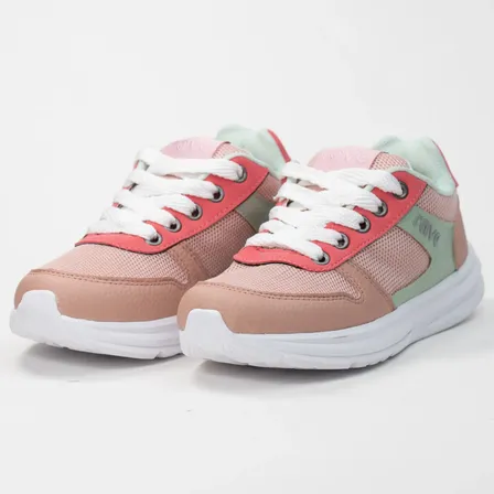 Zapatillas Rave Deportivas Para Adultos Patagones Coral/naranja/verde Geométrico 39 Ar