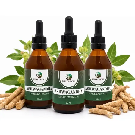 Ashwagandha 1:10  Doble Extracto Líquido Premium X3  60ml