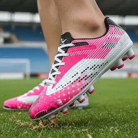 Botines Futbol Cesped Cancha 11 Tapones Rave Blanco - Fucsia 40 Ar