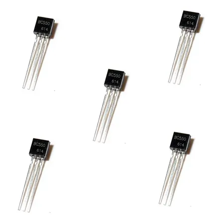 Pack 5x Transistor Bc550 Npn 45v 100ma To92 Arduino Nubbeo