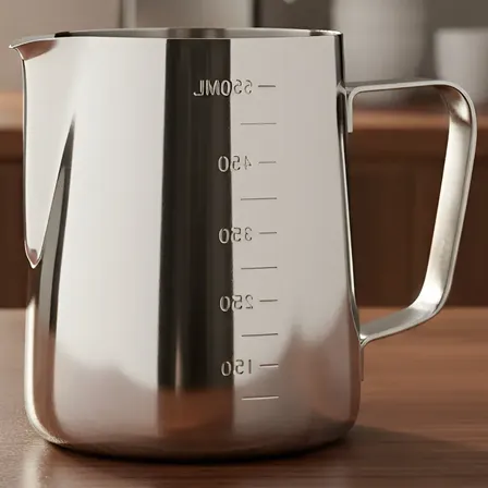 Jarra Leche Pitcher Prieno 550ml Grande - Barista Arte Latte Plateado