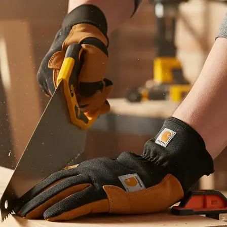 Guantes Carhartt Cuero Sintetico Original Importado Marrón Claro