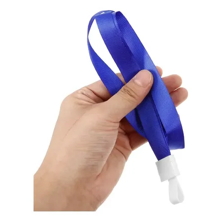 Cinta Colgante Porta Credencial Tarjeta Lanyard 1,5cm Azul