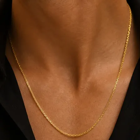 Cadena Collar Forcet Diamantada Oro 18k + Estuche Pana Presentación Estuche Pana