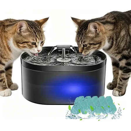 Fuente De Agua 2.2l Para Gato Con 6 Filtros Fountain X6 Filters