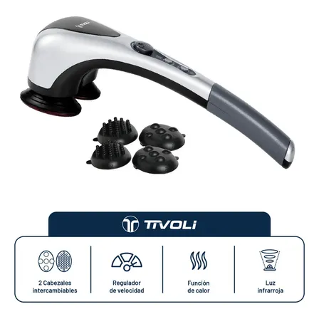 Masajeador Delfín Multiuso Tivoli Infrarojo Función Calor cervical espalda Velocidad Regulable