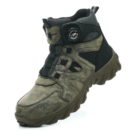 Borcegos Seguridad Puntera Acero Unisex Verde 43 Eu
