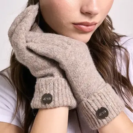 Guantes Night Con Strass Mujer 47 Street Crudo Tu
